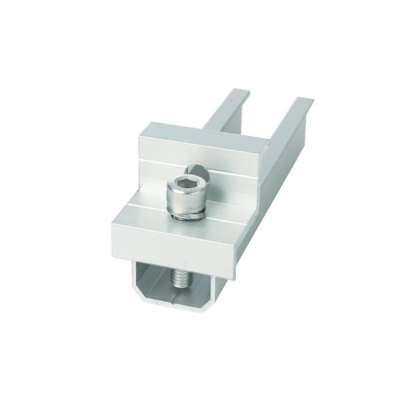 Aluminum Solar Panel End Clamps with Not Slip Grooves Roof Mount Solar Brackets for 30 to 35mm Frame Cabin Marine