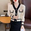 New Versatile Sweater Cardigan Trendy Spring and Autumn High-end Short Knitted Top Women's Design Niche Coat