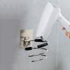 Adhesive Wall Mount Hair Dryer Holder Rack Blower Organizer Shelf Spiral Stand