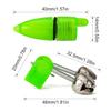 10 Stück Tragbarer Angelbissalarm Leuchtender Indikator Professioneller Grüner Elastischer Clip Alerter Sensor für Rute