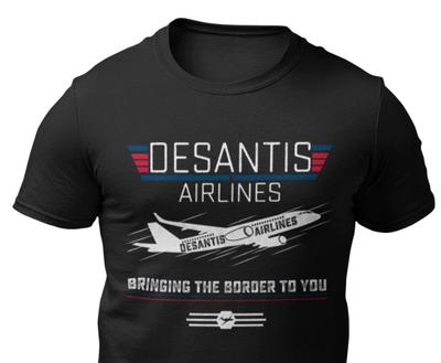 DeSantis Airlines T Shirt Mens Womens Tees Top Florida Political Meme Funny Trump 2024 T Shirt Mens Womens Tees Tops
