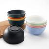Large PP Round Rice Bowl - Suitable for Household Use, Shock-resistant, Ideal for Eating, Plastic Dormitory Instant Noodle Bowl