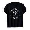 European Sizes Men's Bass Clef  Music Humor T-Shirt Retro Music Note Graphic Tee, Breathable Casual Shirt for Men Casual Attire Regular Fit