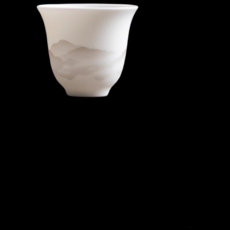 

Shangqi Ceramic Ink Landscape Magnolia Teacups (Set of 2)