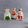 5Pcs Christmas Gift Bags Drawstring Pouches for Candies Small Presents Holiday Storage Decorative Candy Bag Fabric