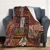 Vintage Tribal Bohemian Flannel Blanket Holiday Gifts Bedding Living Room Sofa Lazy Blanket