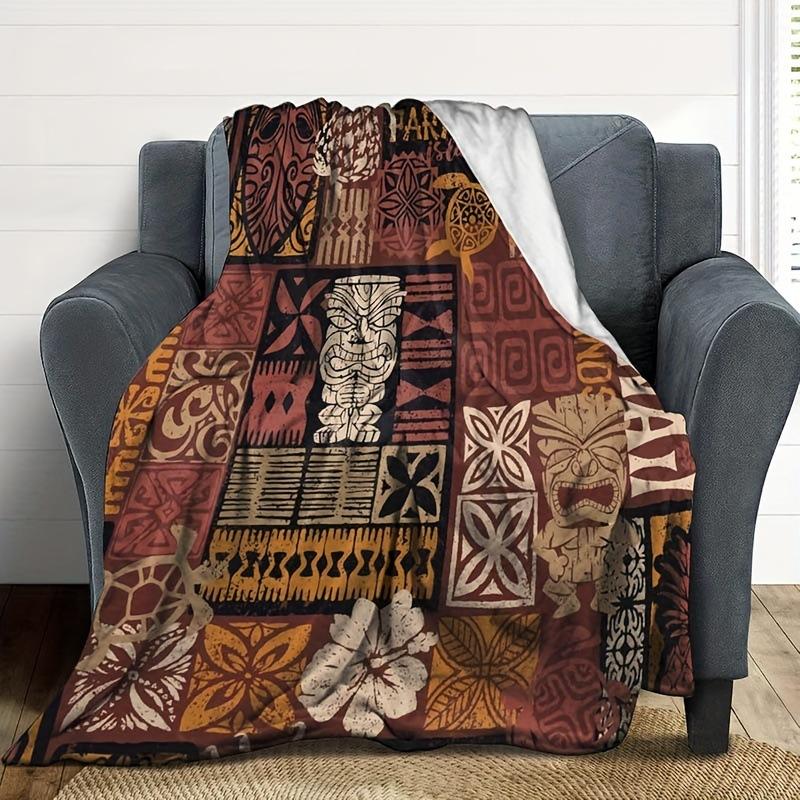 Vintage Tribal Bohemian Flannel Blanket Holiday Gifts Bedding Living Room Sofa Lazy Blanket