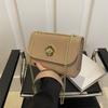 Vintage Inspired Small Square Bag Fashionable Casual Pu Leather Shoulder Bag In Black Green White Rose Pink And Khaki