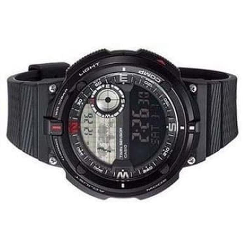 Casio pointer digital dual display quartz movement resin strap Japanese and Korean watch men's watch gray dial SGW-600H-1B