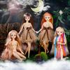 30cm BJD Puppe 26 Bewegliche Gelenke Schwarze Augen Buntes Haar Kleiderwechsel Nackte Puppenkörper Modell Spielzeug zum Geschenk