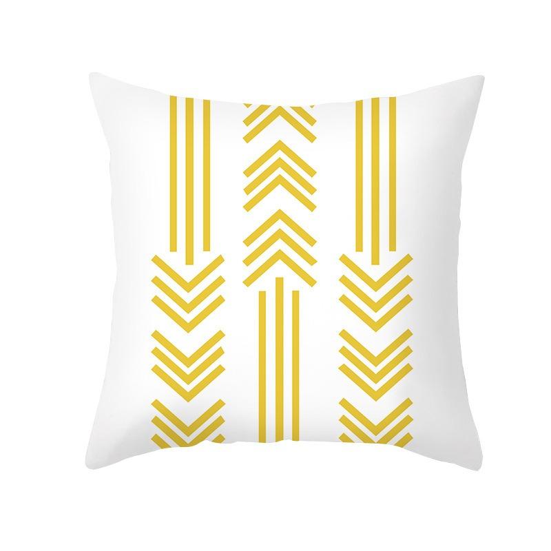Spring Yellow Cushion Cover Daisy Flower Geometric Throw Pillow Case Home Sweet Home Decor For Couch Sofa Living Room Office