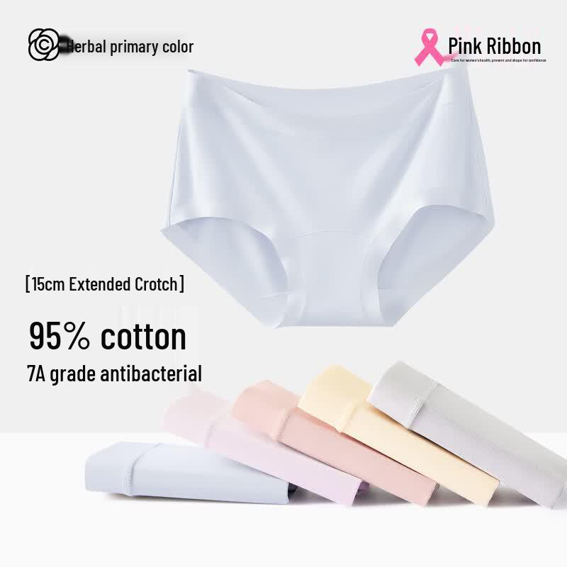 Women s 7A Antibacterial Pure Cotton Mid-Waist Briefs XL