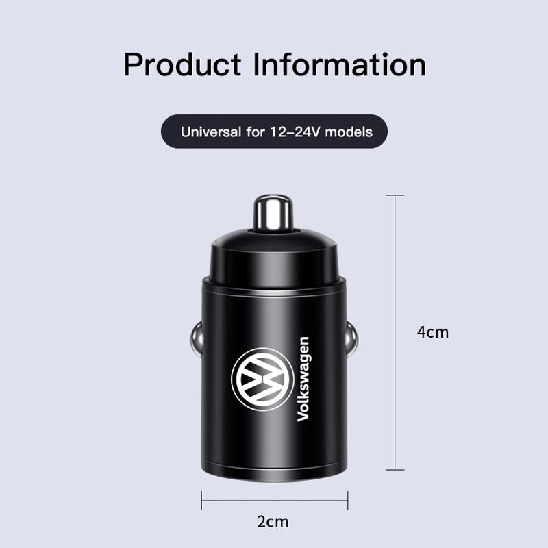 100W QC3.0 PD Car Charger Fast Charging Car USB Type C Charger For VW GTI Polo Golf MK6 MK7MK8 Passat Tiguan CC T-ROC Tire Valve