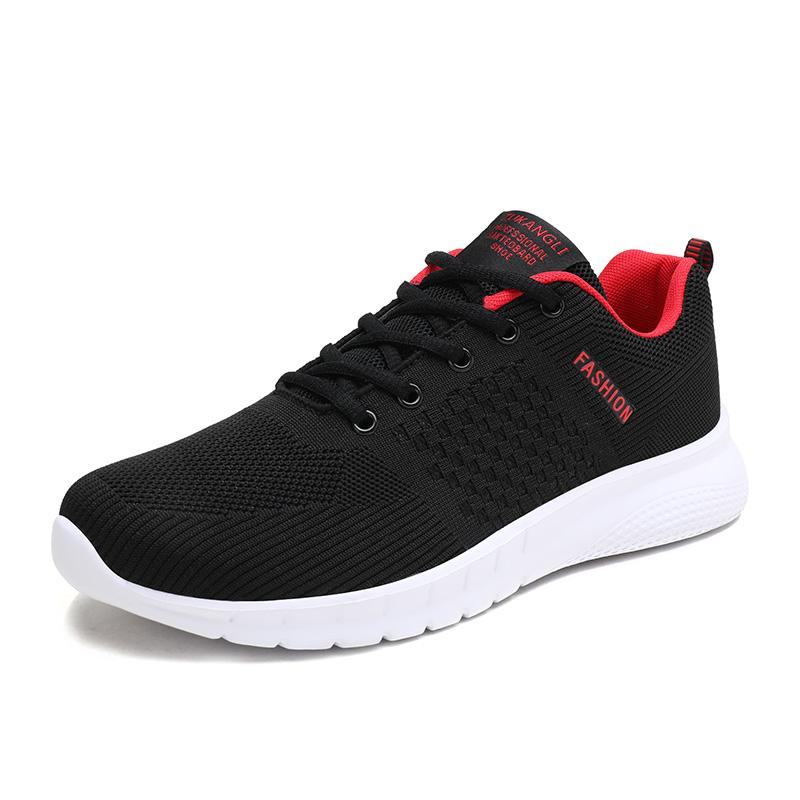 

Mens Running Shoes Lightweight Breathable Mesh Sports Shoes Shock-absorbing Casual Fashionable Flat Sneakers for Man 38