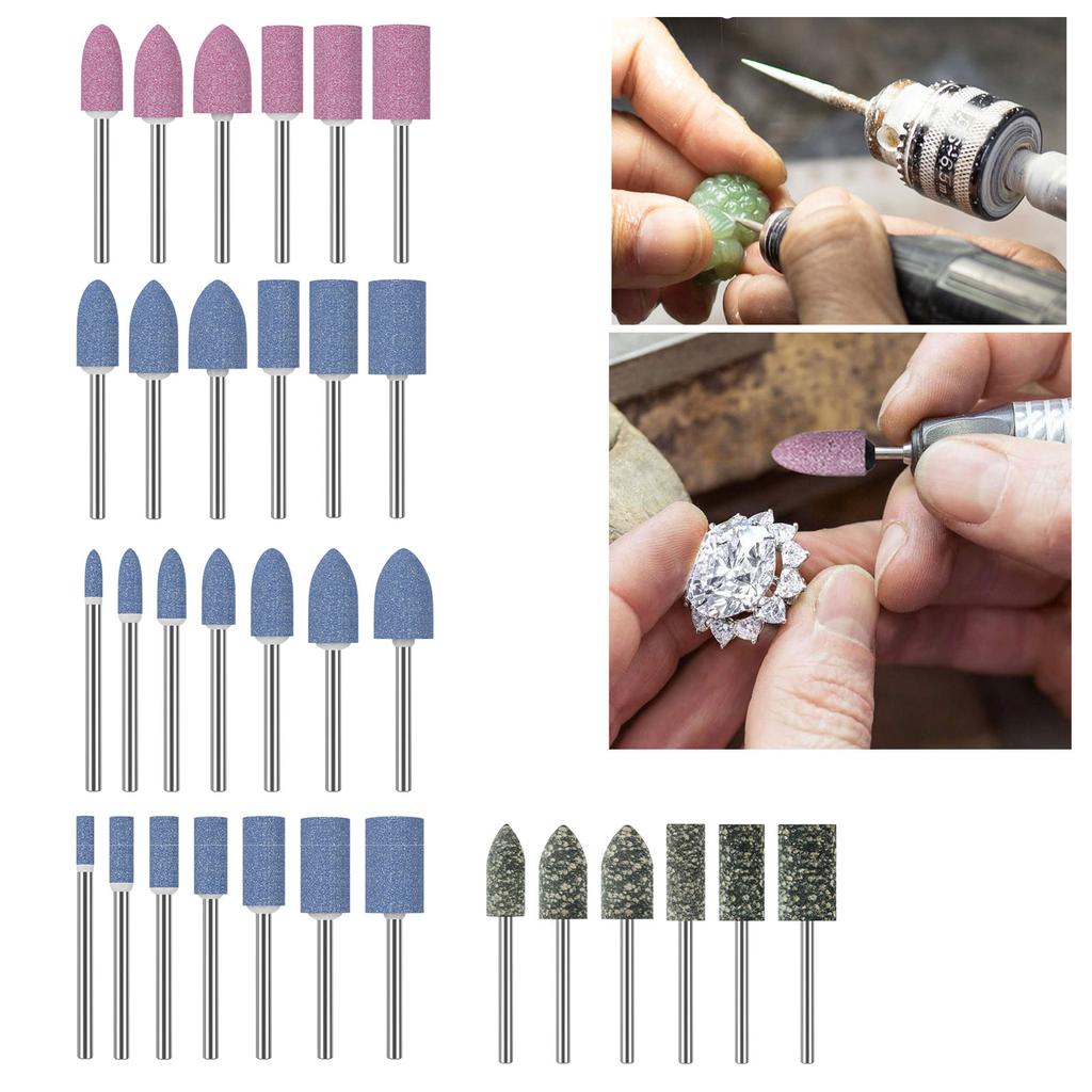 Cap Abraziv Premium de Rectificat Pentru Lustruirea Metalului și Pietrei cu Coadă Durabilă de 3mm Atașament pentru Unealtă Rotativă