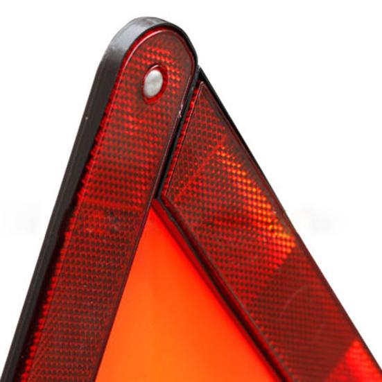 Reflective Vehicle Tripod Emergency Folding Warning Triangle Stand 45cm Side Length Night Visibility Stable Metal Vehicle Bracket