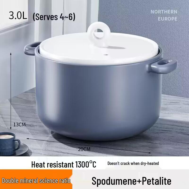 Triceratops Zhiyung High Temperature Ceramic Casserole Pot