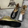Fashion Leather Women Shoes Plus Size Casual Female Flat Shoes Antislip Pearl Designer Shoes