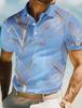 Men's 3D Leaf Print Short Sleeve Polo Shirt Neck Casual Suitable for School Resort Daily Outdoor Polo Shirt