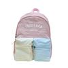 Schoolbag backpack Korean version splicing contrasting color dopamine backpack large capacity campus class outdoor travel student schoolbag