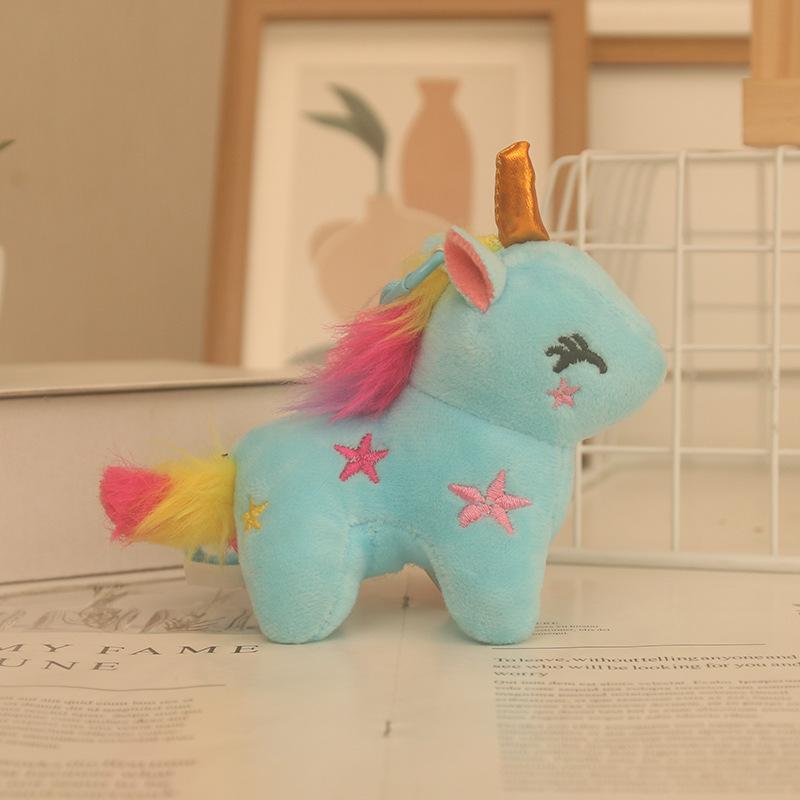 Cute Unicorn Plush Doll Schoolbag Pony Pendant Toy Doll Children's Doll Girl Pink Pendant