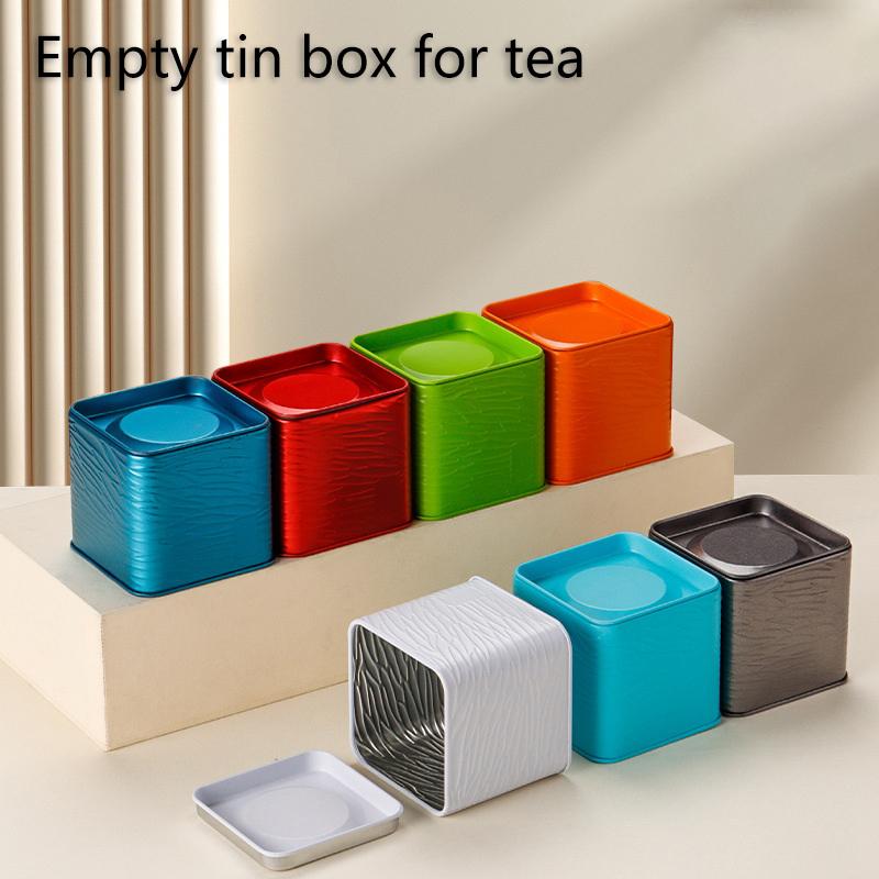 1 Pcs Mini Empty Tea Tin Can Household Green Black Tea Sealed Jar Portable Home Small Tea Packaging Box Metal Storage Cans