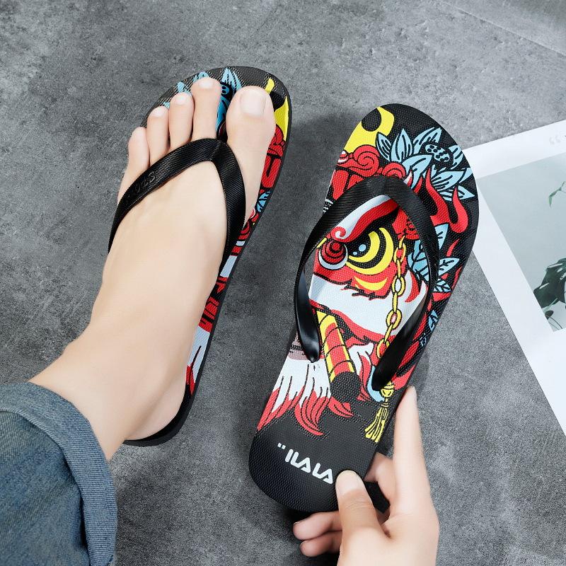 Flip-flops herre sommer sklisikre utendørs klypesko sandaler flate strandsko sjøside klype herre tide