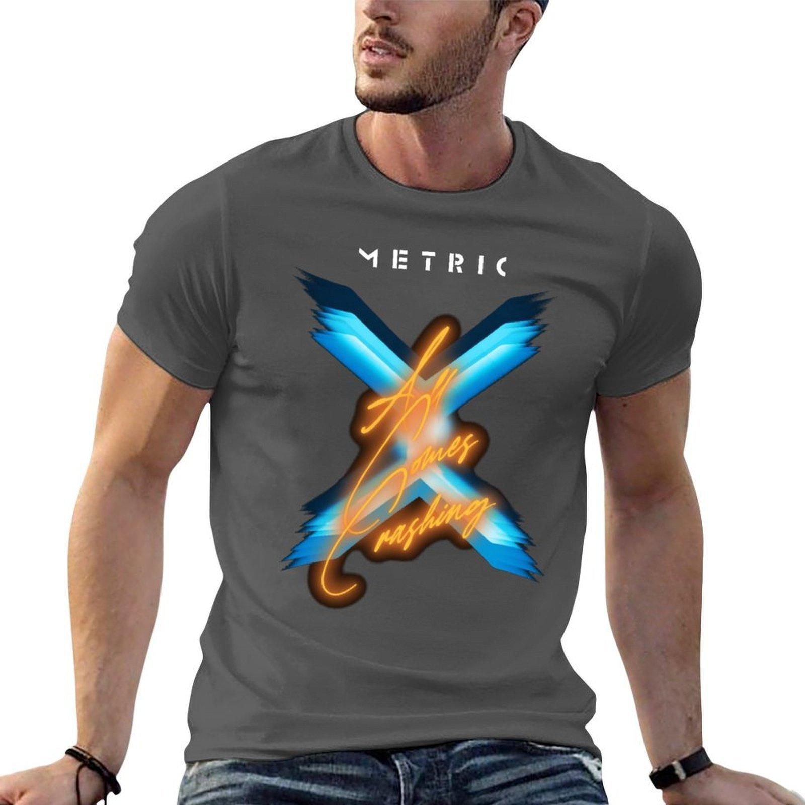 METRIC BAND TShirt mens graphic t shirts man t shirts cotton TShirt 4XL