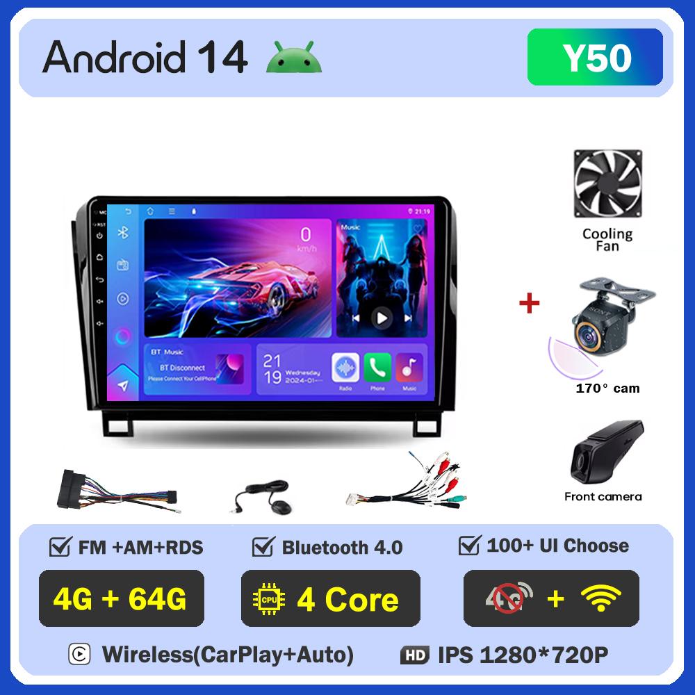 Car Radio For Toyota TundraXK50 2007-2013 Android 14 Multimedia Player Intelligent Car Systems Touch Screen GPS Navigation  DSP