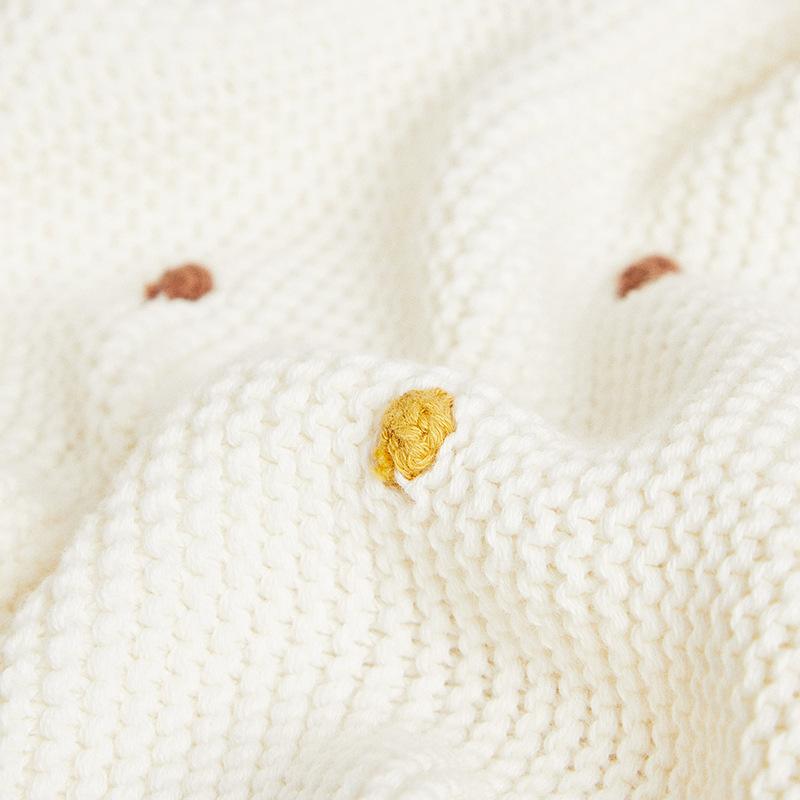 Cotton Hook Edge Blanket Office Nap Knitted Blanket Home Sofa Air Conditioning Spotted Rice White Blanket All-season