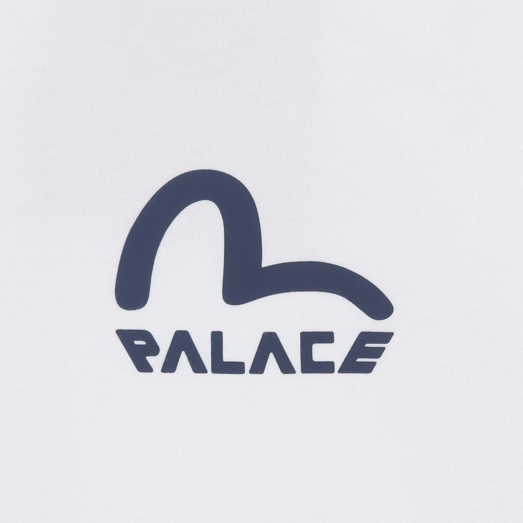 Palace X Evisu Co-Branded Seagull Print Round Neck Short Sleeve T-Shirt Unisex Tops White P21EVTS004
