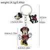 Cute Minnie Mouse Heart Pendant Keychain Mickey LOVE Valentine's Day Gift Travel Backpack Accessory