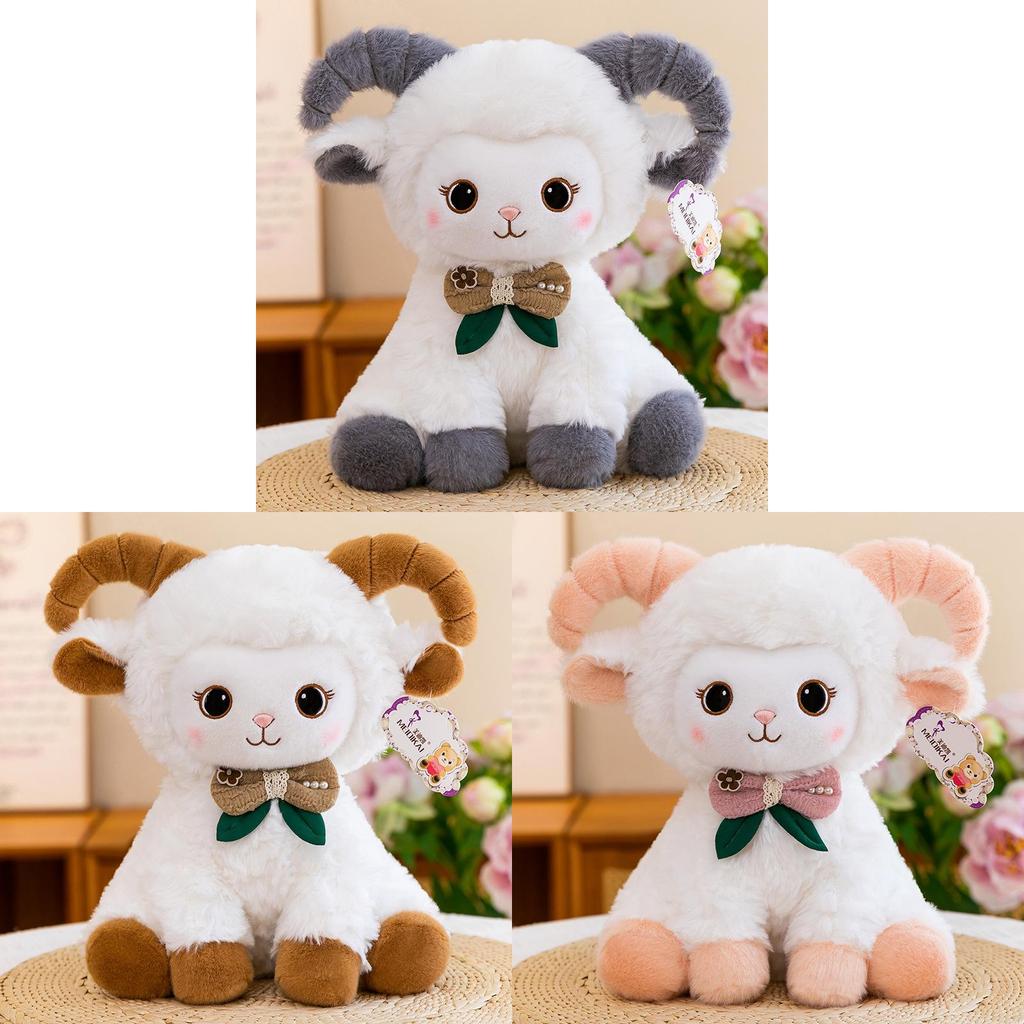 Sheep Plush Toy Sitting Position Cartoon Animal Soft Plush Gift For Kids And Teens