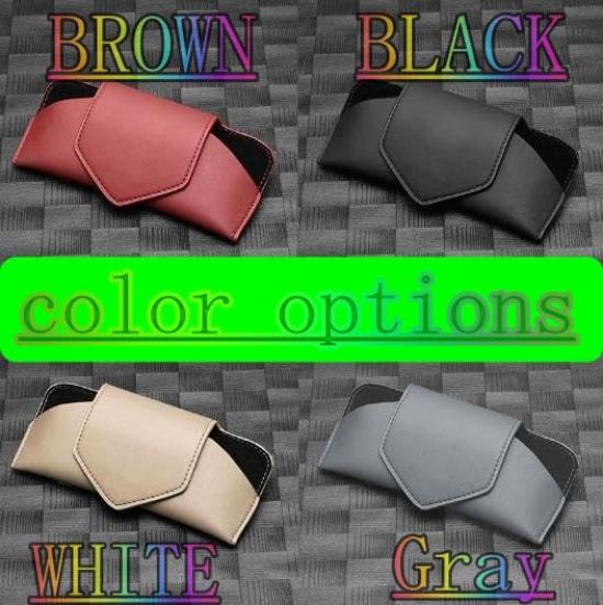 Car Holder Storage Case with Magnetic Closure and Clip [ASPALAND] Glasses/Sunglasses (Brown)