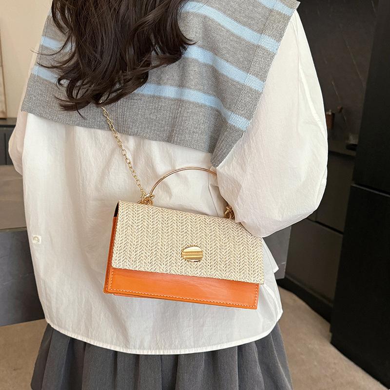 New Handbag Small Bag Women's 2025 New Woven Personalized Small Bag Fashion Personalized Retro Shoulder Handbag