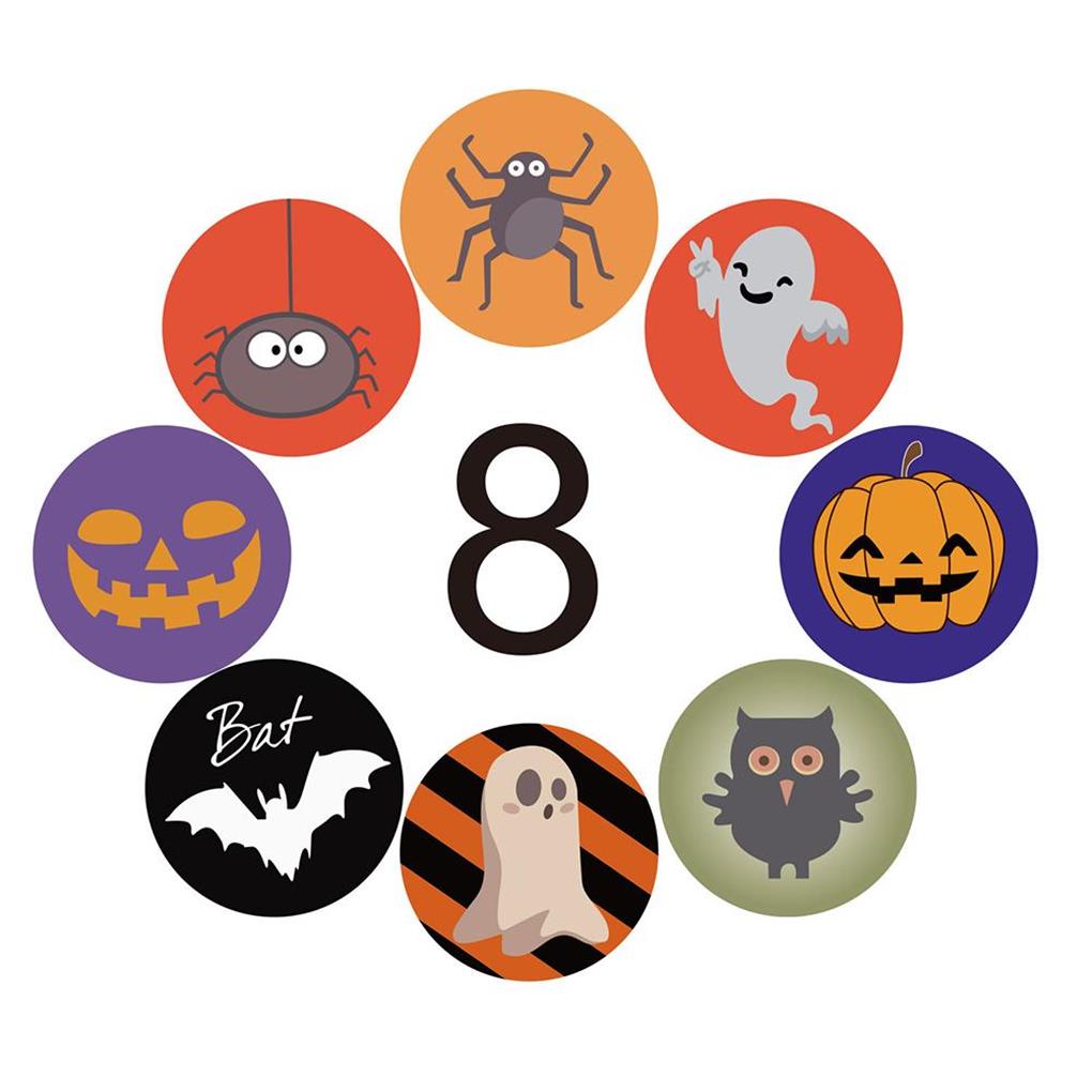 500 Pieces Cartoon Sticker Multipurpose Household Decorations Festival Accessories Halloween Decor Box DIY Prop Holiday Supplies