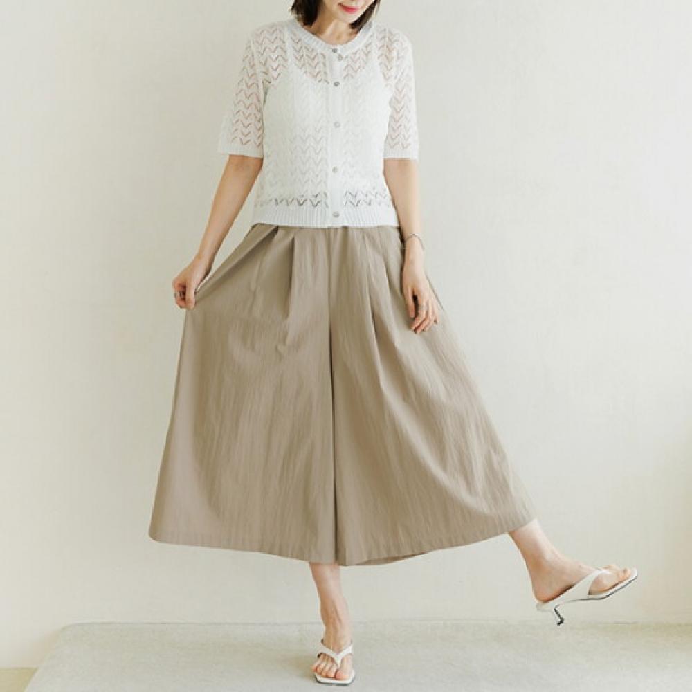 Dedra Knitted Short Sleeve Cardigan 100size Caf3004