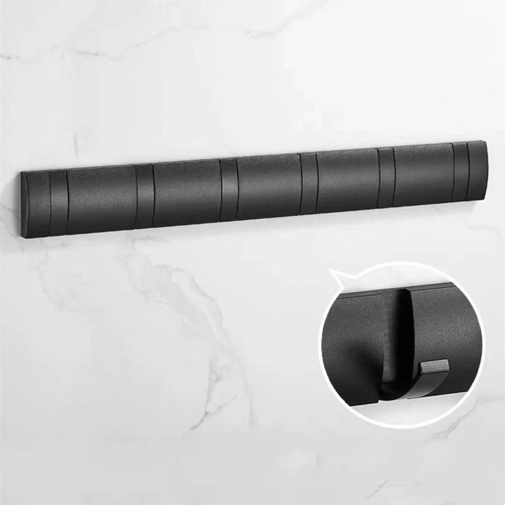 Wall-Mounted Folding Hook for Bathroom, Kitchen, Living Room, Wardrobe - 1 To 6 Row Hooks for Coats, Hats, and Clothes.