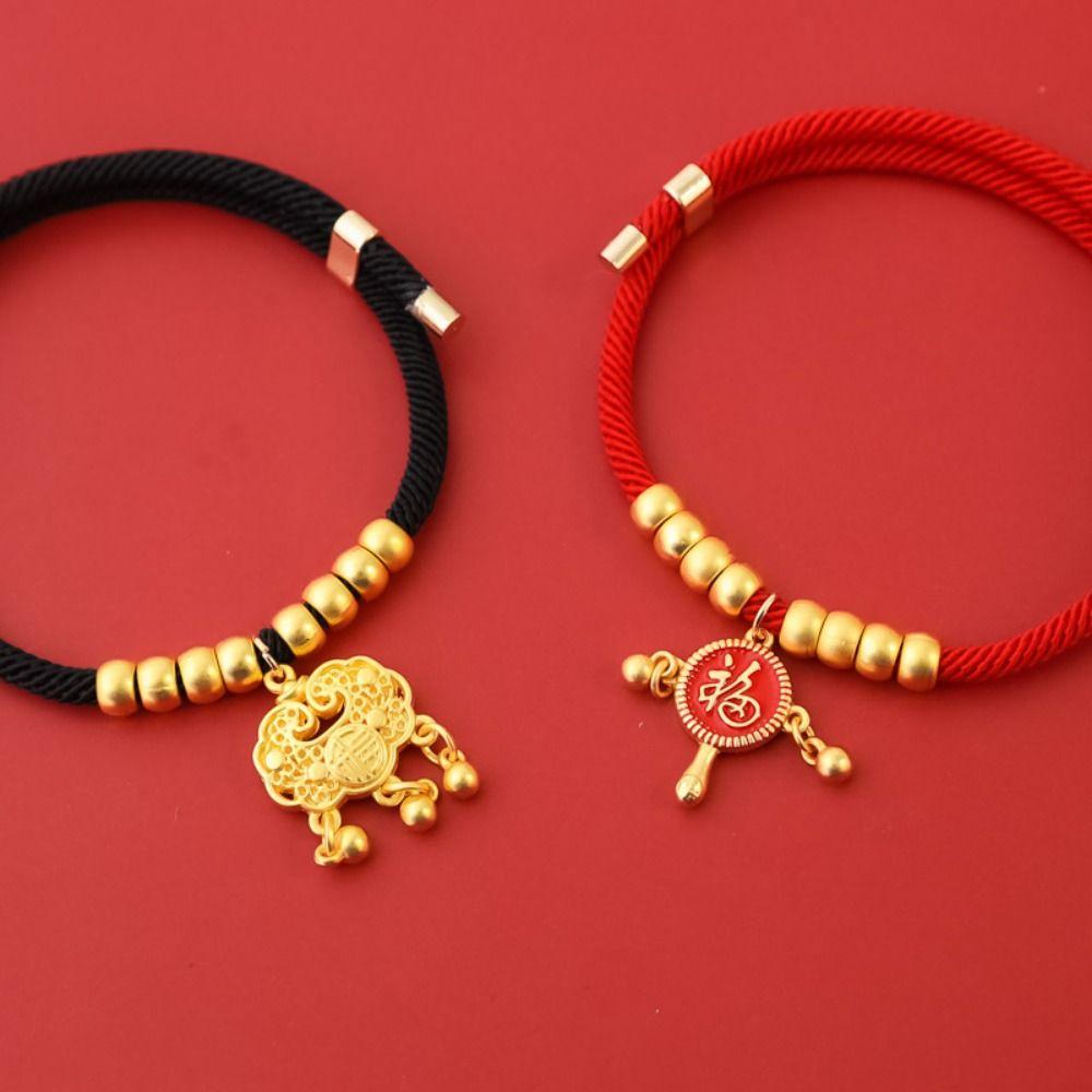 Chinese Style Cat Weave Necklace Adjustable Cat Long-Life Lock Collar  Photograph