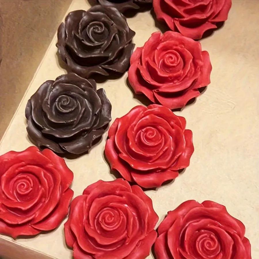 Květ Květ Růže Tvar Silikonová DIY 3D Forma na Dort Fondant Mýdlo Cupcake Cukroví Čokoláda Želé Dekorace Pečicí Nástroj Formy