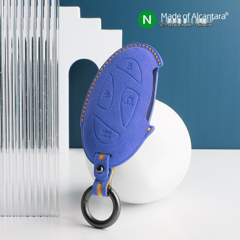 Alcantara Suede 3D Key Cover for Hyundai ix35, Elantra, Mistra, Yuedong