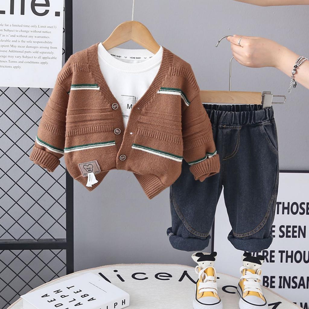 Kids Casual Long-Sleeve Set, Comfortable Daily Wear Outfits