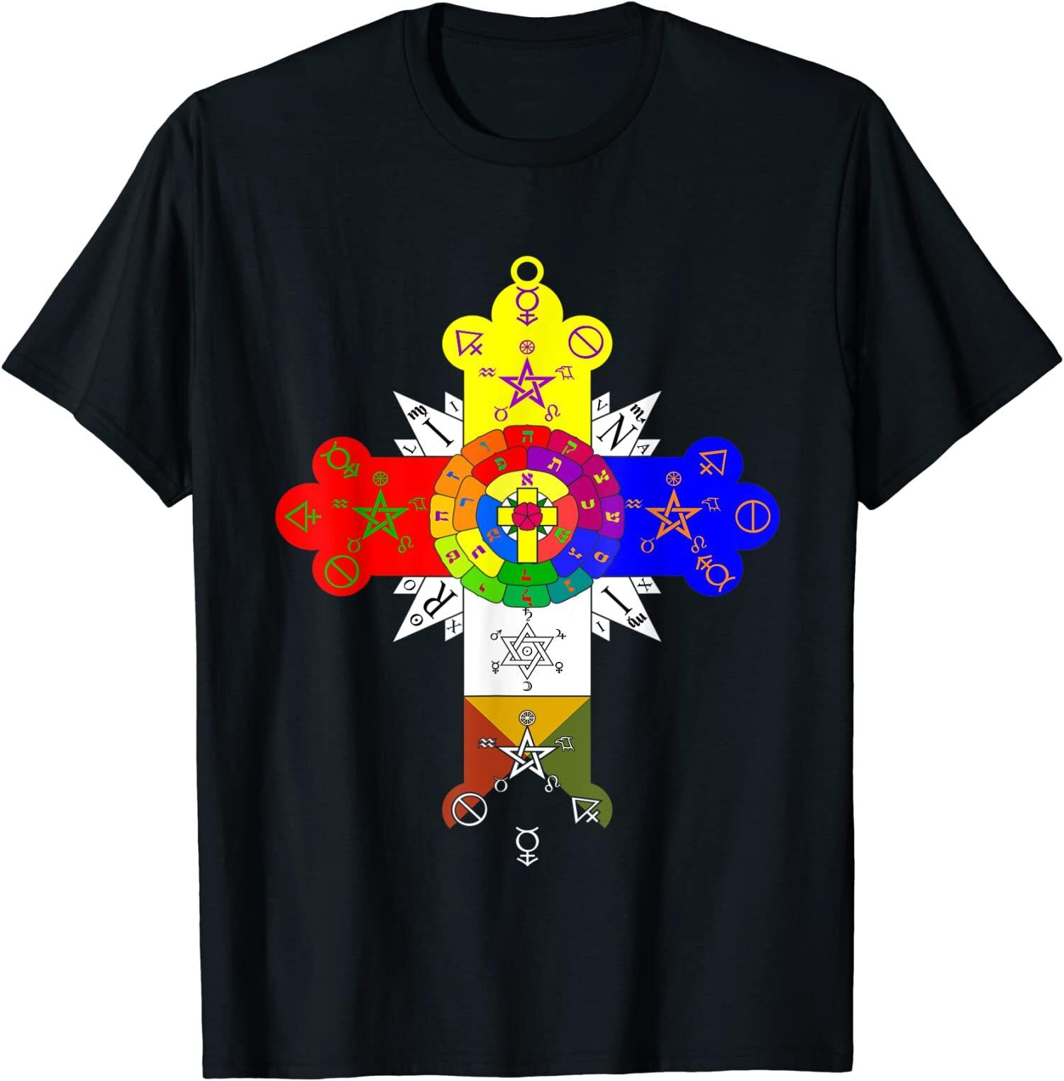 NEW LIMITED Rosy Cross Hermetic Order of The Golden Dawn Occult T-Shirt L