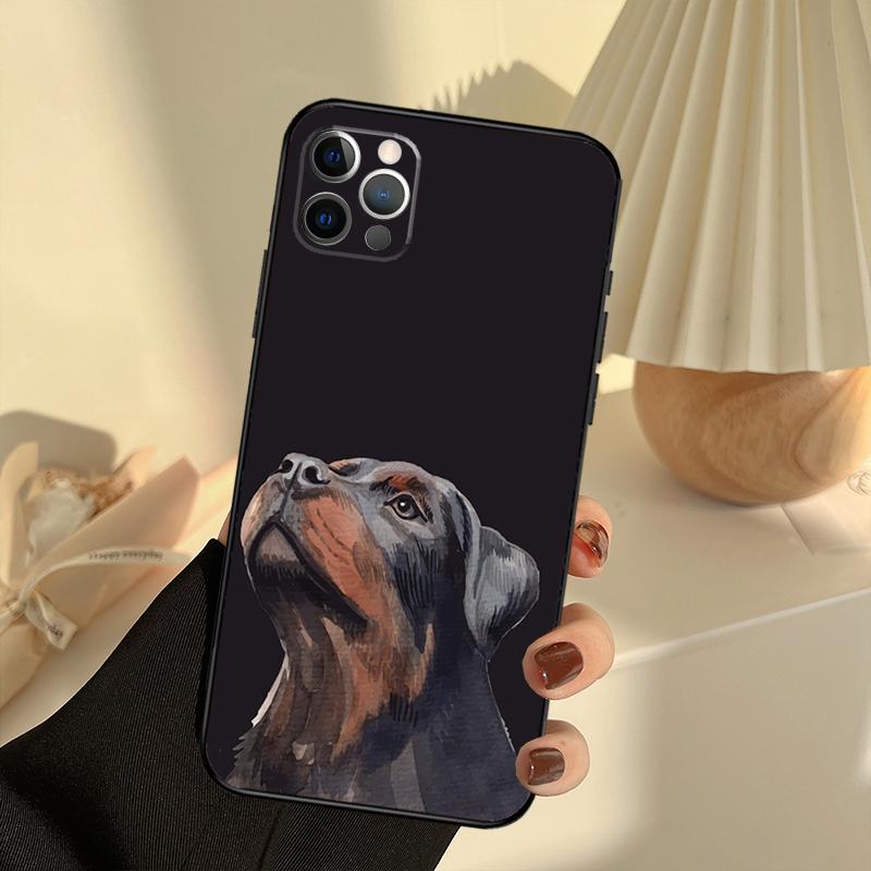 Rottweiler Dog Phone Case For iPhone 17 16 15 14 13 11 12 Pro Max 13 mini 15 16 Plus 16e 17 Air Cover Funda