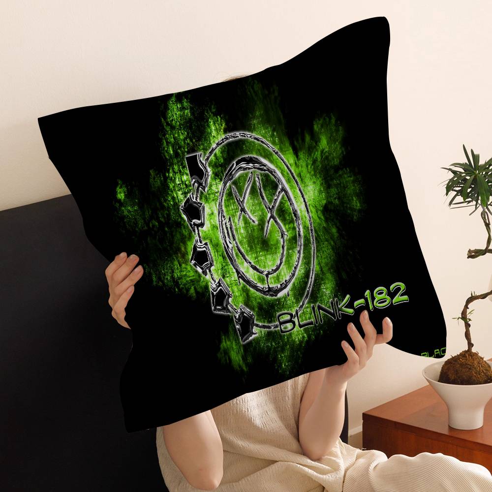 B-BLINK-182 Band Cushion Cover Polyester Sofa Cushions Decorative Throw Pillows Home Decoration Pillowcover