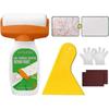 Wall Repair Rolling Brush, 500g Fast-Drying White Wall Paint with Scraper, Sandpaper & Gloves, Wall Repair Kit for Graffiti Scratches Stains