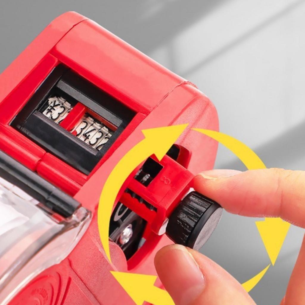 Etichettatrice a 8 cifre pistola per etichette prezzo con uscita a rullo seghettata macchina manuale per la prezzatura per supermercato