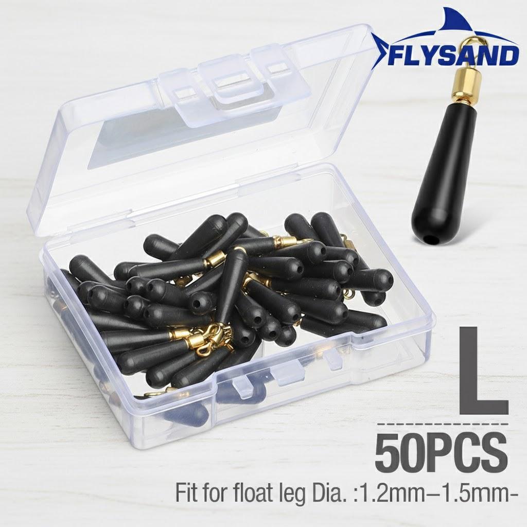 

50pcs Drift Fishing Floats High Quality Copper Head Rubber Bobber LED Fishing Float Buoy Seat Rotation Tools