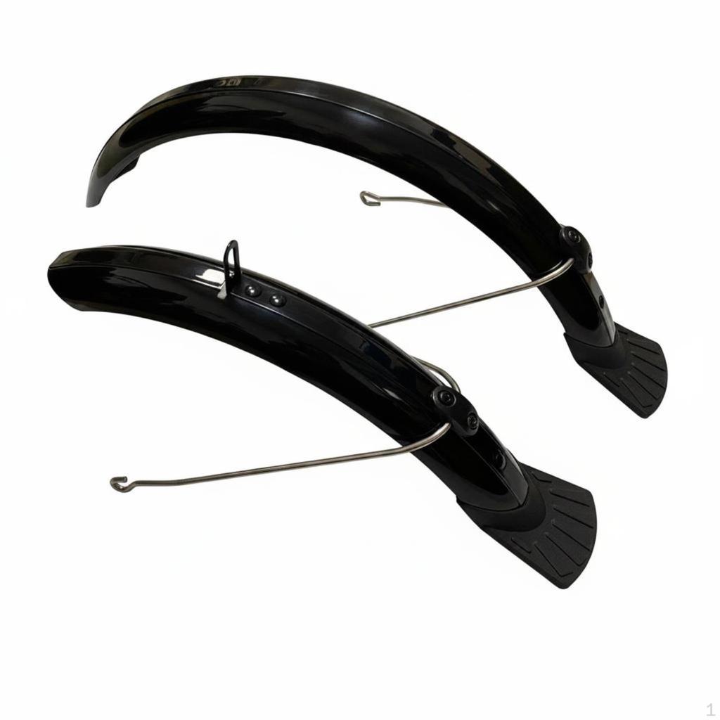2 Pieces 16Inch Bike Mudguards 5 Cm Wide Front and Rear Metal Support Rods Mudguard