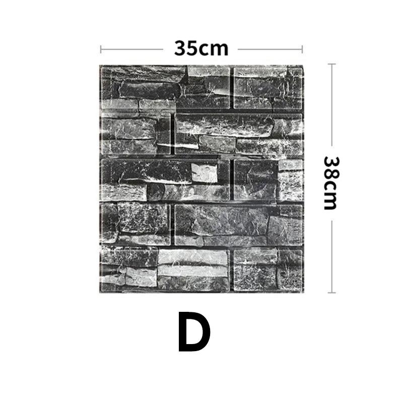 1PC Self-Adhesive DIY 3D Bedroom Wall Sticker Living Kids Room Imitation Brick Home Decor Anti-Collision TV Backdrop Waterproof